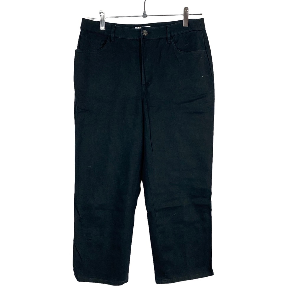 LAST CHANCE - Talbots Stretch Black Linen Cropped Pants